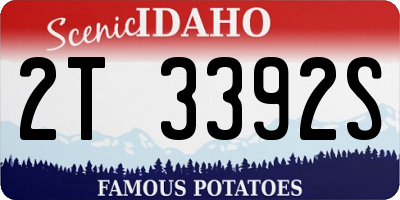 ID license plate 2T3392S