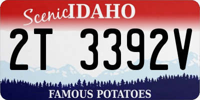 ID license plate 2T3392V