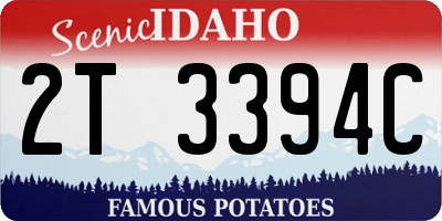 ID license plate 2T3394C