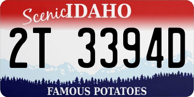 ID license plate 2T3394D