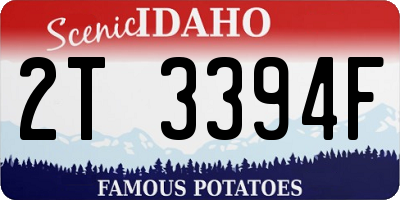 ID license plate 2T3394F