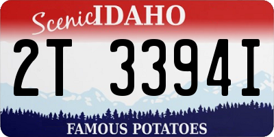 ID license plate 2T3394I