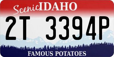 ID license plate 2T3394P