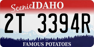 ID license plate 2T3394R