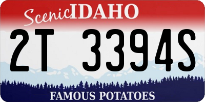 ID license plate 2T3394S