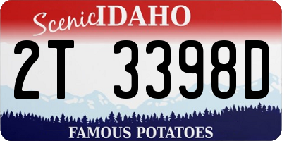 ID license plate 2T3398D