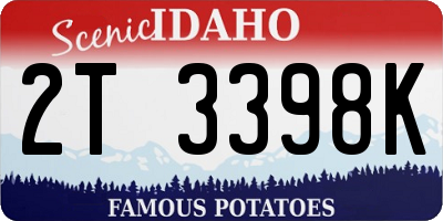 ID license plate 2T3398K