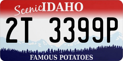 ID license plate 2T3399P