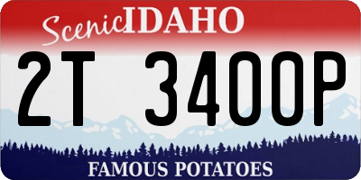 ID license plate 2T3400P