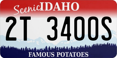 ID license plate 2T3400S
