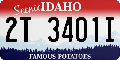 ID license plate 2T3401I