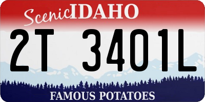 ID license plate 2T3401L