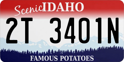 ID license plate 2T3401N