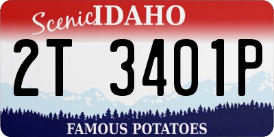 ID license plate 2T3401P