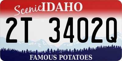 ID license plate 2T3402Q