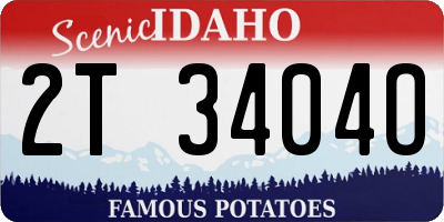 ID license plate 2T3404O
