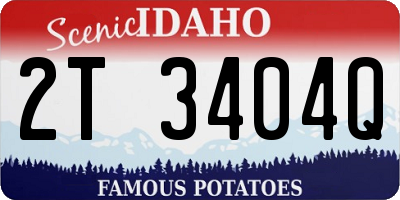 ID license plate 2T3404Q