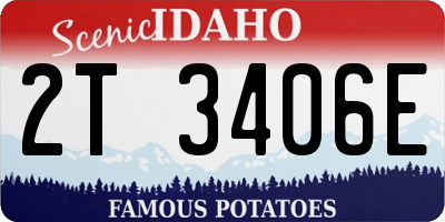 ID license plate 2T3406E