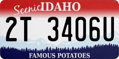 ID license plate 2T3406U