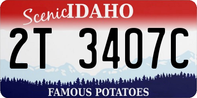 ID license plate 2T3407C