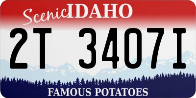 ID license plate 2T3407I