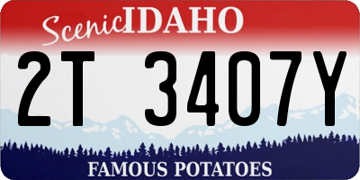 ID license plate 2T3407Y