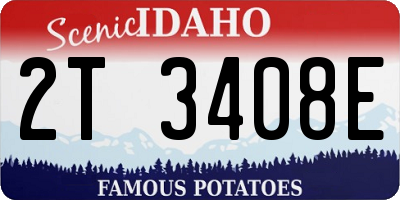 ID license plate 2T3408E