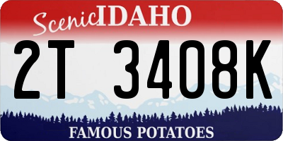 ID license plate 2T3408K