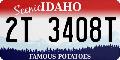 ID license plate 2T3408T