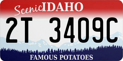 ID license plate 2T3409C
