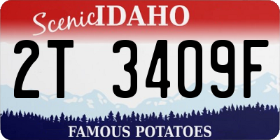 ID license plate 2T3409F