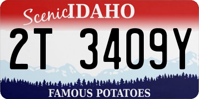 ID license plate 2T3409Y
