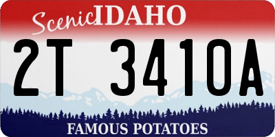 ID license plate 2T3410A