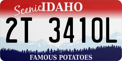 ID license plate 2T3410L