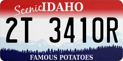 ID license plate 2T3410R