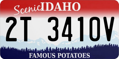 ID license plate 2T3410V