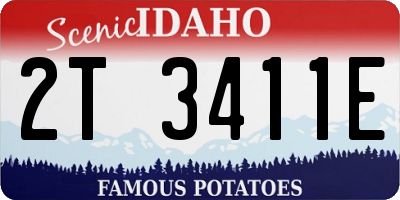 ID license plate 2T3411E