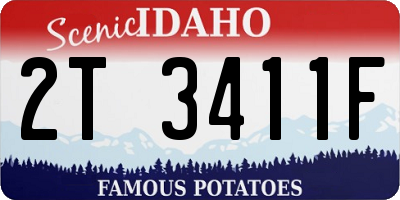 ID license plate 2T3411F