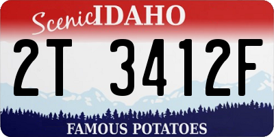 ID license plate 2T3412F