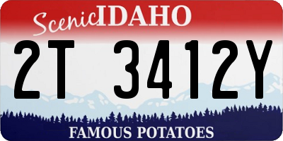 ID license plate 2T3412Y