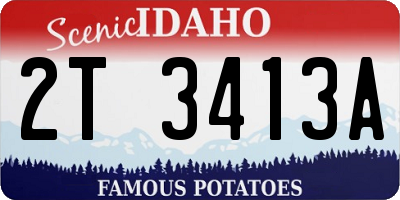 ID license plate 2T3413A