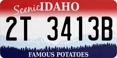 ID license plate 2T3413B