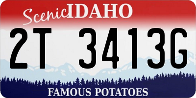 ID license plate 2T3413G