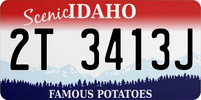 ID license plate 2T3413J