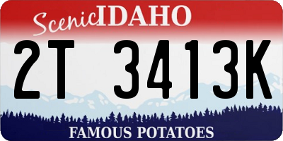 ID license plate 2T3413K