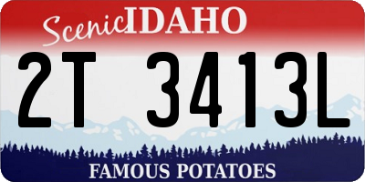 ID license plate 2T3413L