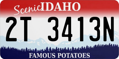 ID license plate 2T3413N