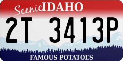 ID license plate 2T3413P