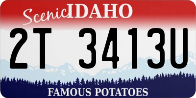 ID license plate 2T3413U