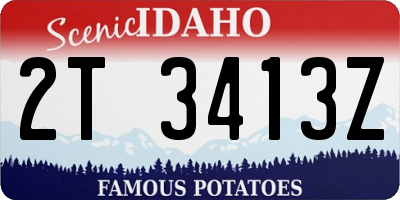 ID license plate 2T3413Z